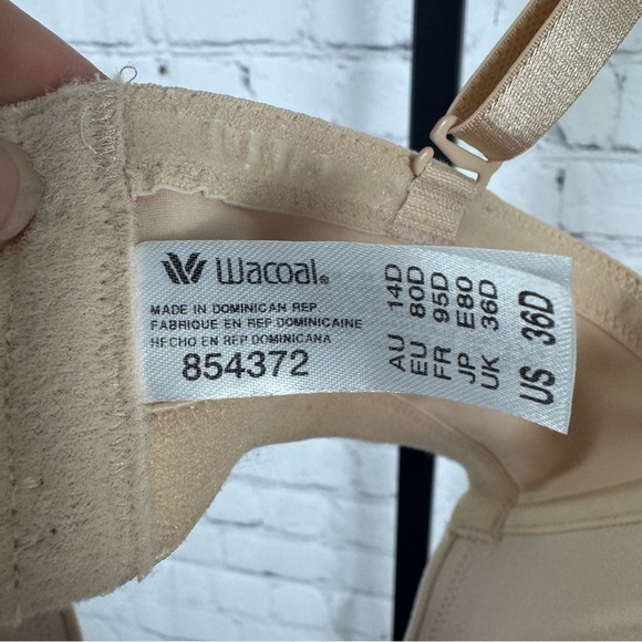 Wacoal Staying Power Wire Free Strapless T Shirt Bra Sand Size 36D - Picture 3 of 3